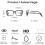 Women's Retro Oversized Square Reading Glasses 1.25x Blue Light Blocking 3 Colors 5