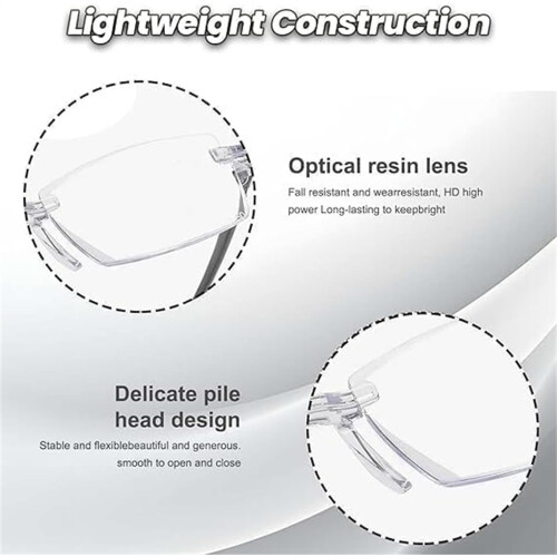 Blue Light Blocking Adjustable Reading Glasses Set of 3 with Smart Blue Light Adjustment 2