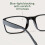 Reading Glasses 2.75x Blue Light Blocking UV Protection Rectangle Frame Readers 2 Pack 3