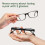 Reading Glasses 2.75x Blue Light Blocking UV Protection Rectangle Frame Readers 2 Pack 5