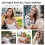 Oversized Square Reading Glasses for Women 3.0 Diopter Blue Light Blocking Spring Hinge Multi Color 5