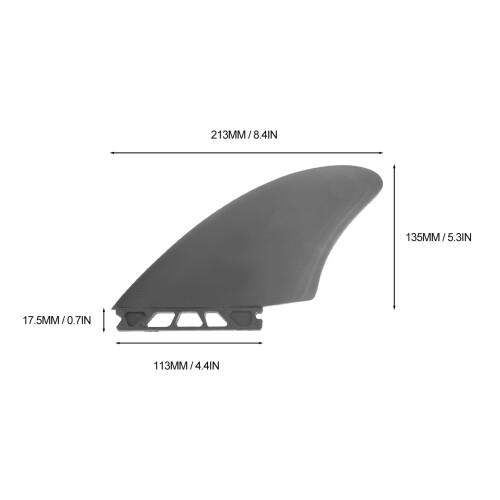 FUTURE Longboard-Fin 229g 8.1oz PVC-Schwarz Paar 1