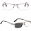 Photochromic Reading Glasses 3.5 Blue Light Blocking Compact Lightweight Blue Frame 2