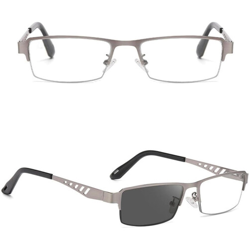 Photochromic Reading Glasses 3.5 Blue Light Blocking Compact Lightweight Blue Frame 1