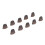 10pcs Silicone Domes Open-Type M Natural 12