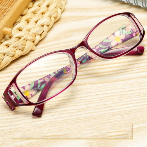 Women's Blue Light Blocking Reading Glasses 1.0x with Stylish Red Patterned Frame 1