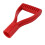 Plastic D Grip Shovel Handle 32mm Inner Diameter Red Replacement 3