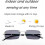 Reading Glasses +2.0 Gold Frame, Automatic Zoom Focus, Blue Light Blocking, Clear Vision, 2PCS 4