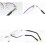 Reading Glasses +2.0 Gold Frame, Automatic Zoom Focus, Blue Light Blocking, Clear Vision, 2PCS 5
