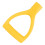 Plastic Snow Shovel Handle D Type 32mm ID Quick Install Yellow 2
