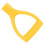 Plastic Snow Shovel Handle D Type 32mm ID Quick Install Yellow 3