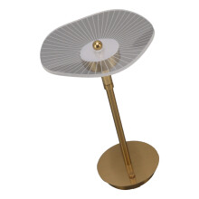 Stepless Dimmable Touch Table Lamp with 700mAh USB Rechargeable Night Light in Copper