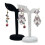 2X Velvet Earring Display Stand Props Stud Earrings Holder Rack Storage 12CMx7CM(Black) 5