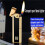 Silver Metal Torch Lighter for Men with Adjustable Oblique Flame, Compact Windproof Design 2