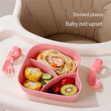 Bento Box para Crianças - Lancheira À Prova de Vazamento com Compartimentos, Segura para Micro-Ondas e Lava-Louças, Prato de Jantar Infantil A