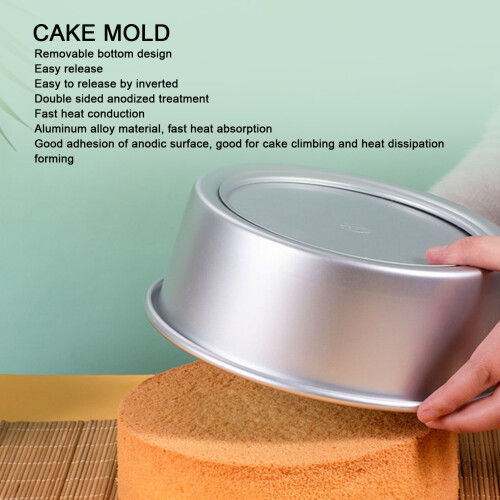 6-Pack 4 Inch Removable Base Cake Tins