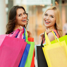 50Er-Pack Vlies-Tragetaschen, Wiederverwendbare GeschenktüTen, Wiederverwendbare Taschen mit Griffen, Faltbare EinkaufstüTen für Erwachsene und