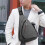 Grey Oxford Fanny Pack, One Size, Adjustable Strap 3