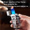 Torch Lighter Windproof Blue Flame Adjustable Butane Refillable Green Outdoor Camping 3