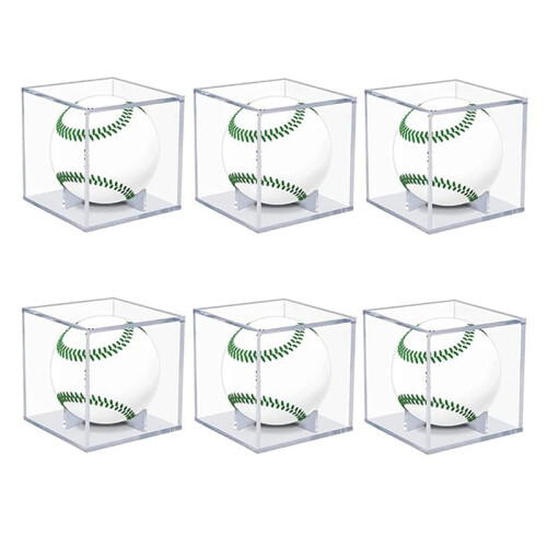 12Pcs Baseball Display Case,UV Protected Acrylic Display Box,Clear Display Case Memorabilia Autograph  Showcase 1
