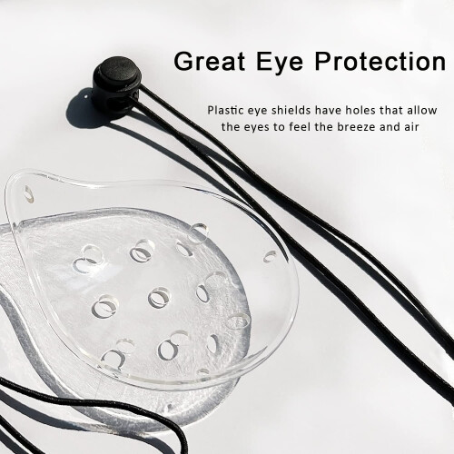 Eye Shield 4 Pack Clear Plastic Post Surgery Protection with Breathable Design and Adjustable Strap 1