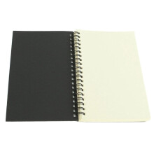 3X Retro Coil Sketch Sketchbooks Blank Notebook Notebook School Stationery(Black and White)