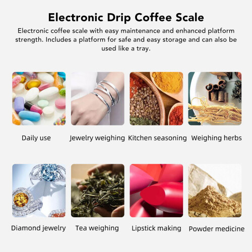 3000g Digital Coffee Scale with 0.1g Precision & LED Display 2