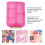 Waterproof Plastic Medicine Box with 10 Compartments, Rose Red 4