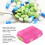 Waterproof Plastic Medicine Box with 10 Compartments, Rose Red 5