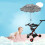 Universal 14in UV Protect Stroller Parasol, Zebra Stripe, Adjustable 5