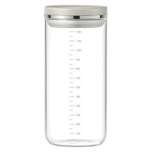 Conjunto de Recipiente Hermético Redondo de Vidrio de Borosilicato de Alto Contenido en Tanque Sellado Tipo Prensa en Forma de L