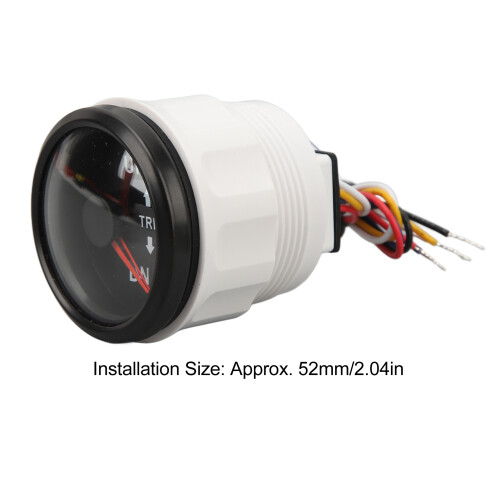 52MM Boat Trim Gauge DC9-32V UP-DN Black Dial 1
