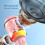 Portable Wireless Bluetooth Microphone with 1200mAh Battery, 5 Light Modes, Pink 4
