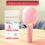 Portable Wireless Bluetooth Microphone with 1200mAh Battery, 5 Light Modes, Pink 11