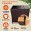 45cm Polyrattan Garden Side Table WPC Top Brown 2