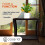 45cm Polyrattan Garden Side Table WPC Top Brown 6