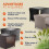 45cm Polyrattan Garden Side Table WPC Top Brown 7