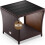 45cm Polyrattan Garden Side Table WPC Top Brown 8