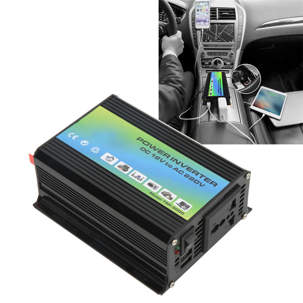 300W Modified Wave Car Power Inverter 12V To Abs With Dual Usb 4321389969495