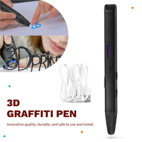 RP800A 3D Pen Scribble Pen OLED Display 3D Printing Pen with PLA Filament for Doodling Making
