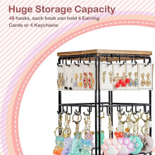 360 Rotating Earring Display Stands for Selling, Earring Rack Display Holder Stand, for Vendors Selling Earring Cards