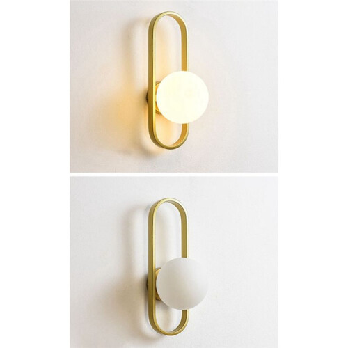 Wall Lamp Bedside Lamp Modern Background Wall Lamp Medieval Globe Wall Lamp Gold (Without Light) 2