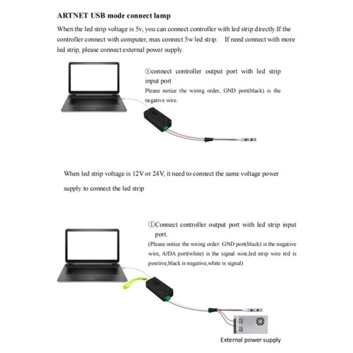 DC5V AN104 WIFI Led Controller Support ARTNET/Built-in Effect/DMX Code Writing Mode with Adapter(A) 2