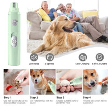 Tagliaunghie Elettrico per Cani,Tagliaunghie per Animali Domestici, Tagliaunghie per Animali Domestici Ricaricabile, Indolore, con Ruota Lucidatrice