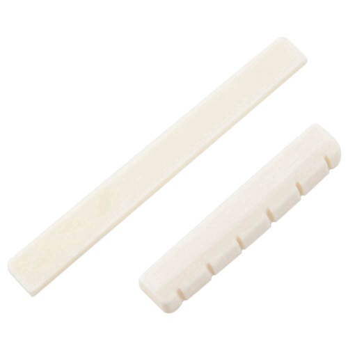 3X White Guitar Parts 6 String Classical Guitar Bone Bridge Saddle and Nut Set 1