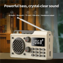 Full Band Radio Portable FM AM SW DSP Radios Receiver 1500mAh Fast Charge USB/TF Card