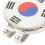 Golfball-Markierer Hutclip - Flaggenmuster, Silber 5