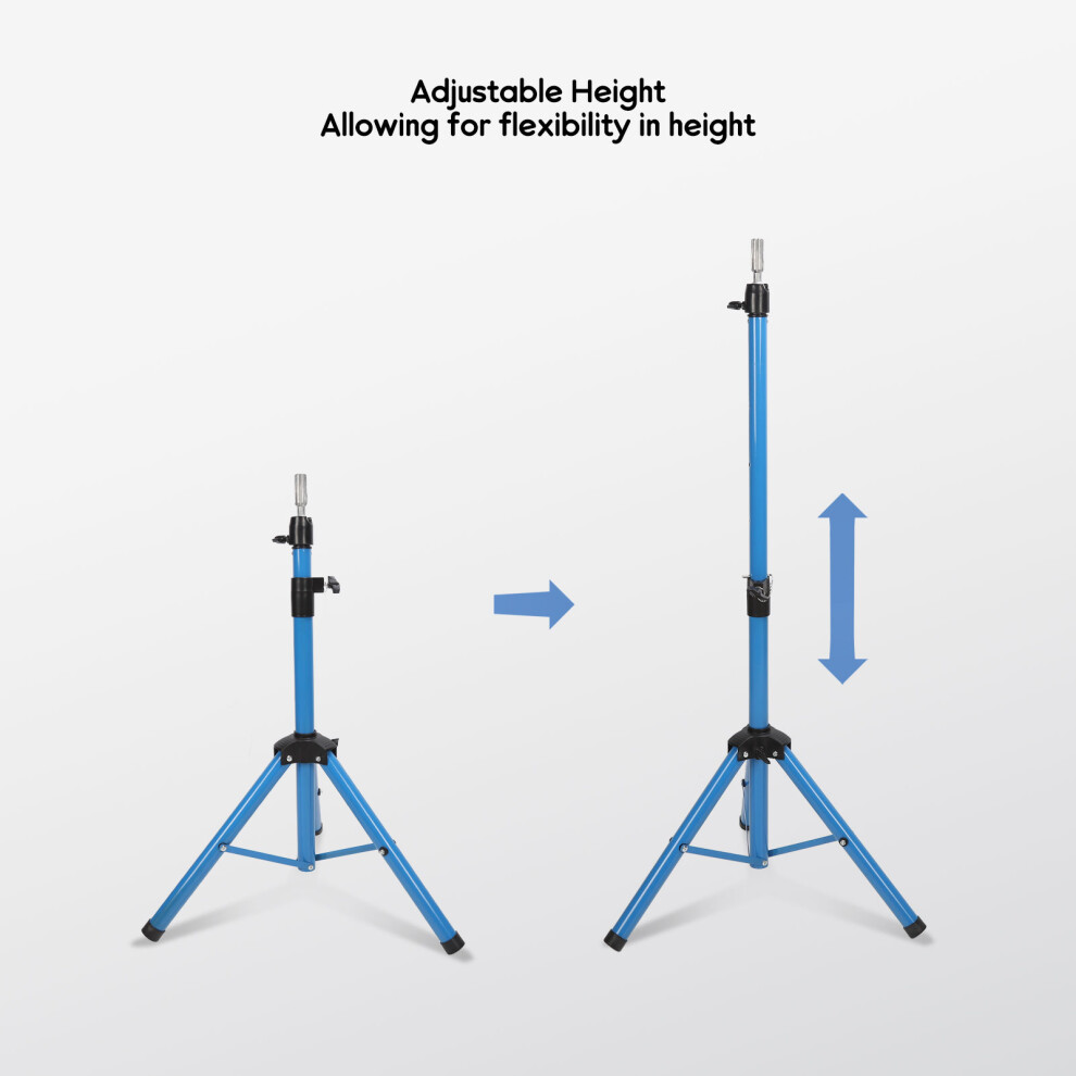 Unisex Blue Adjustable Tripod Wig Stand
