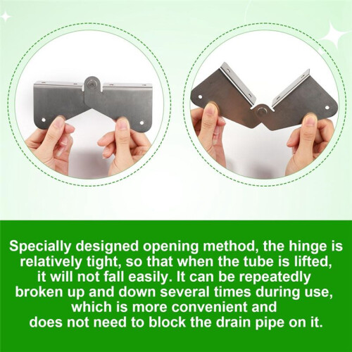 6Pcs Gutter Extension Hinge, Stainless Steel Downspout Extension Hinge ZipHinge Gutter Extension Can Easy Installation 1