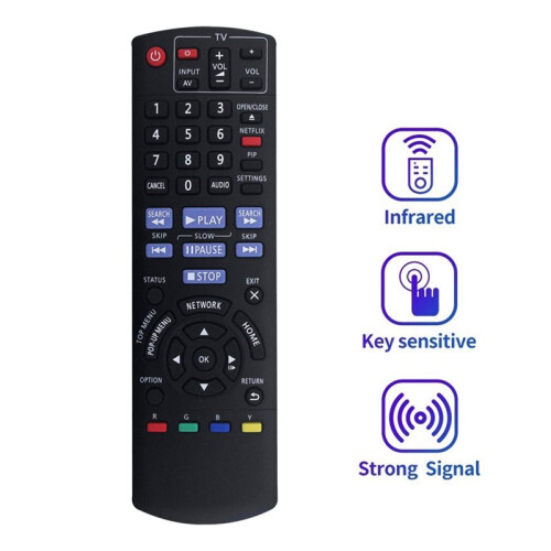 N2QAYB000734 Replace Remote for  Blu-Ray Disc Player DMP-BD77 DMP-BD87 DMP-BD871 DMP-BD875 DMP-DB87P-K 1
